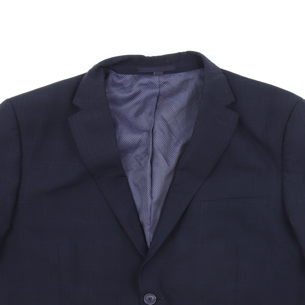 Mens UK Size 2XL Marks and Spencer Regular Blue Suit Jacket