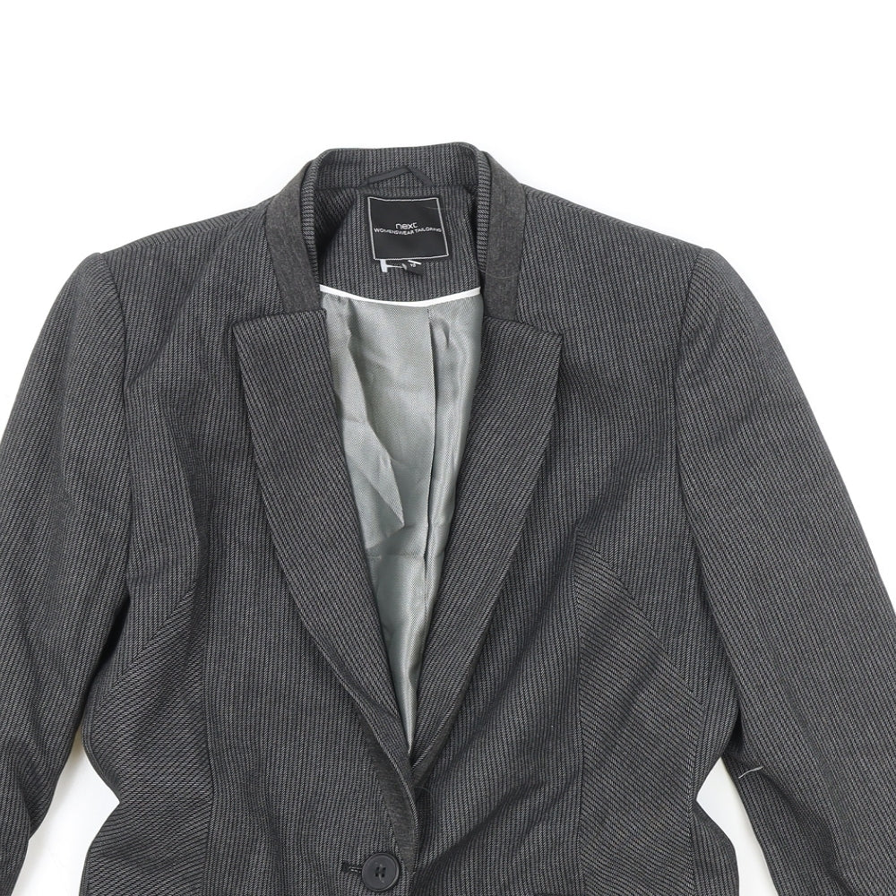 NEXT Womens Grey Polyester Jacket Blazer Size 10