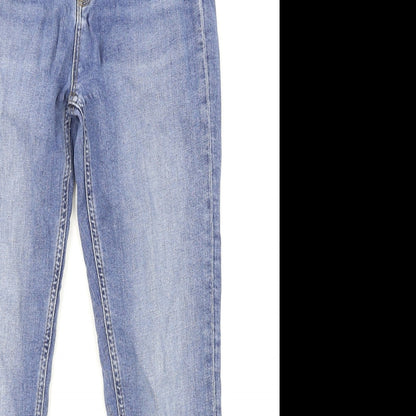 Jack Wills Mens Blue Cotton Skinny Jeans Size 29 in Regular Zip - Distressed Hems