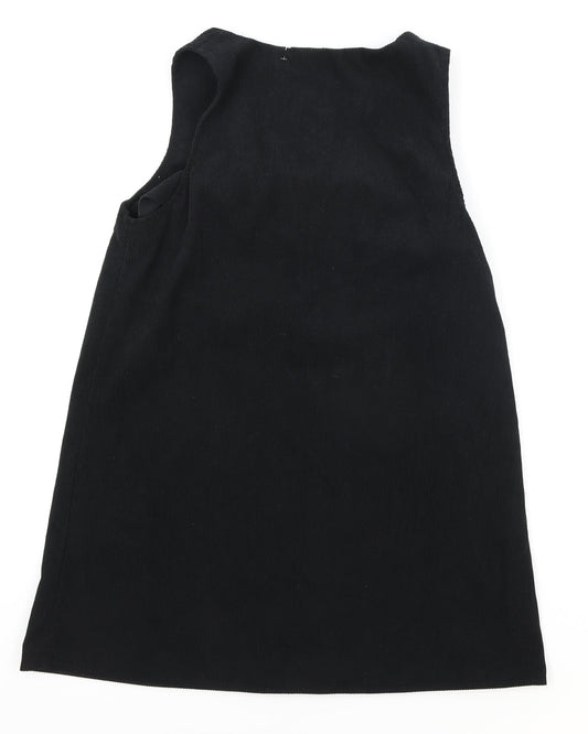 SheIn Womens Black Polyester Shift Size L V-Neck Pullover