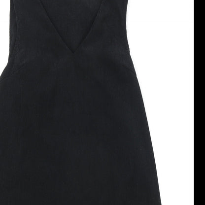 SheIn Womens Black Polyester Shift Size L V-Neck Pullover