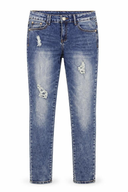 Womens UK Size M Glamorous Regular Fit Skinny Blue Jeans