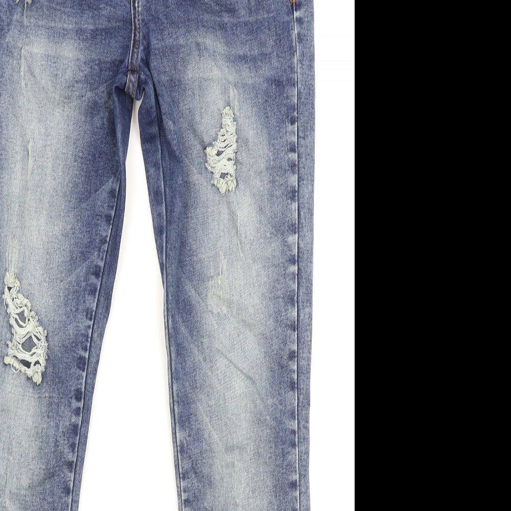 Glamorous Womens Blue Cotton Skinny Jeans Size M L31.5 in Regular Zip