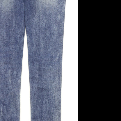 Glamorous Womens Blue Cotton Skinny Jeans Size M L31.5 in Regular Zip