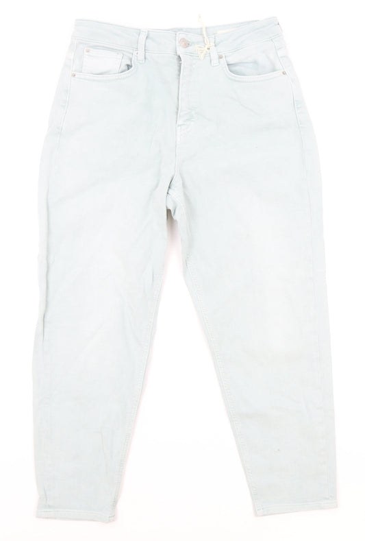 Womens UK Size 12 Preworn Regular Fit Tapered Green Jeans