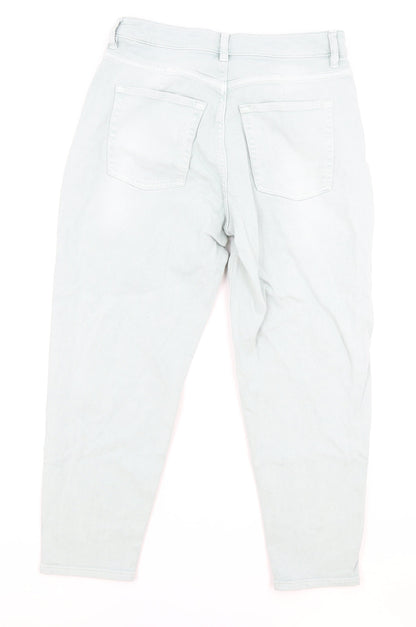 Womens UK Size 12 Preworn Regular Fit Tapered Green Jeans