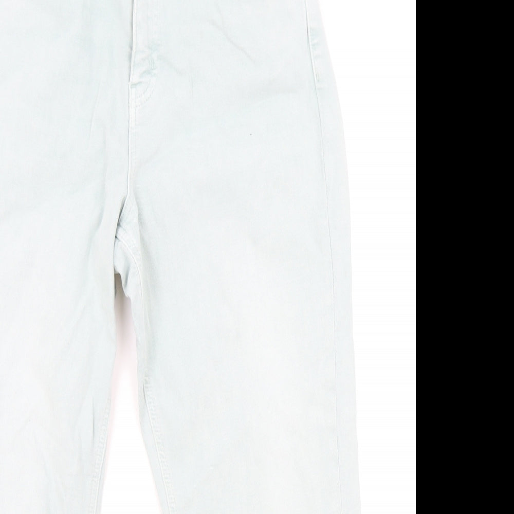 Womens UK Size 12 Preworn Regular Fit Tapered Green Jeans