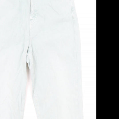 Womens UK Size 12 Preworn Regular Fit Tapered Green Jeans