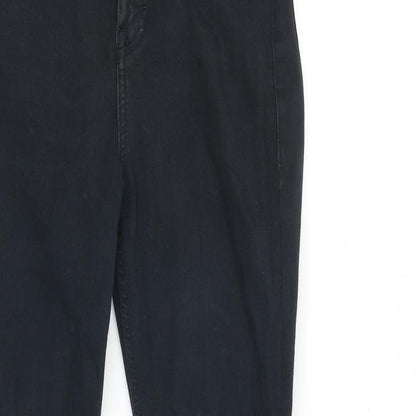 Topshop Womens Black Cotton Skinny Jeans Size 25 in Slim Zip