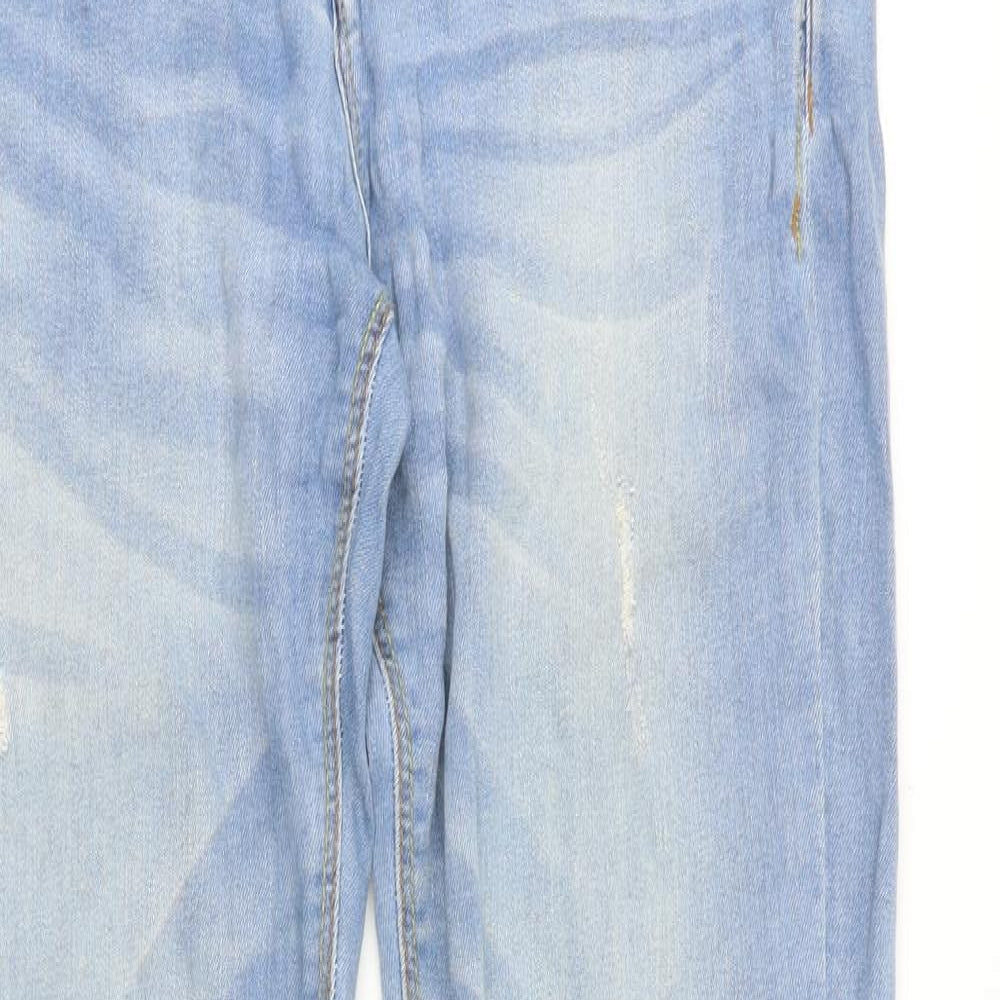 alcott Womens Blue Cotton Straight Jeans Size 30 in Slim Zip