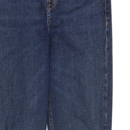 Topshop Womens Blue Cotton Skinny Jeans Size 26 in Slim Zip