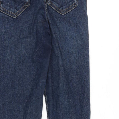 Topshop Womens Blue Cotton Skinny Jeans Size 26 in Slim Zip
