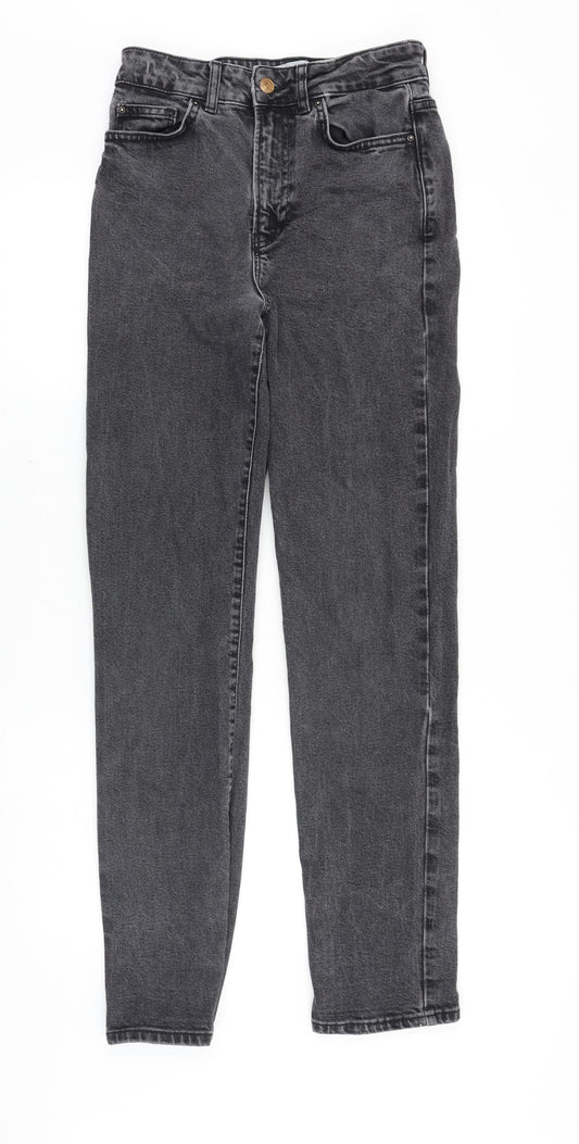 New Look Womens Grey Cotton Skinny Jeans Size 8 Slim Zip