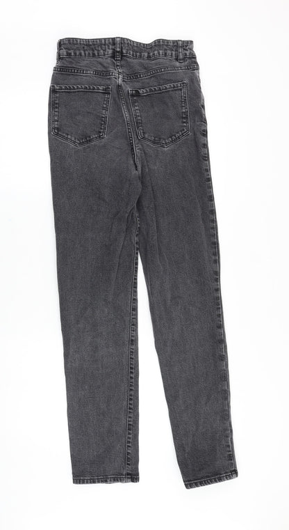 New Look Womens Grey Cotton Skinny Jeans Size 8 Slim Zip