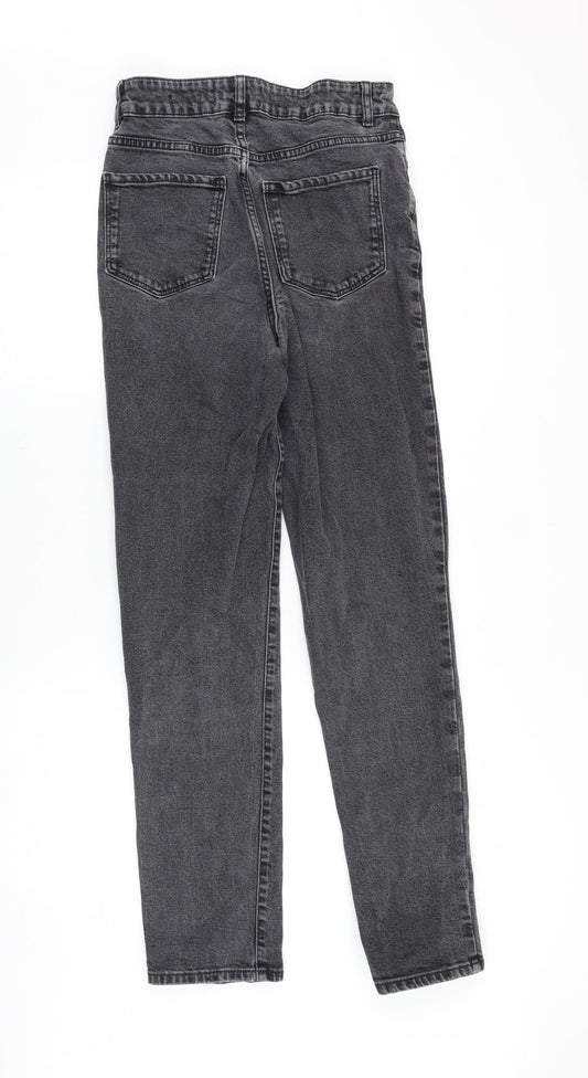 New Look Womens Grey Cotton Skinny Jeans Size 8 Slim Zip