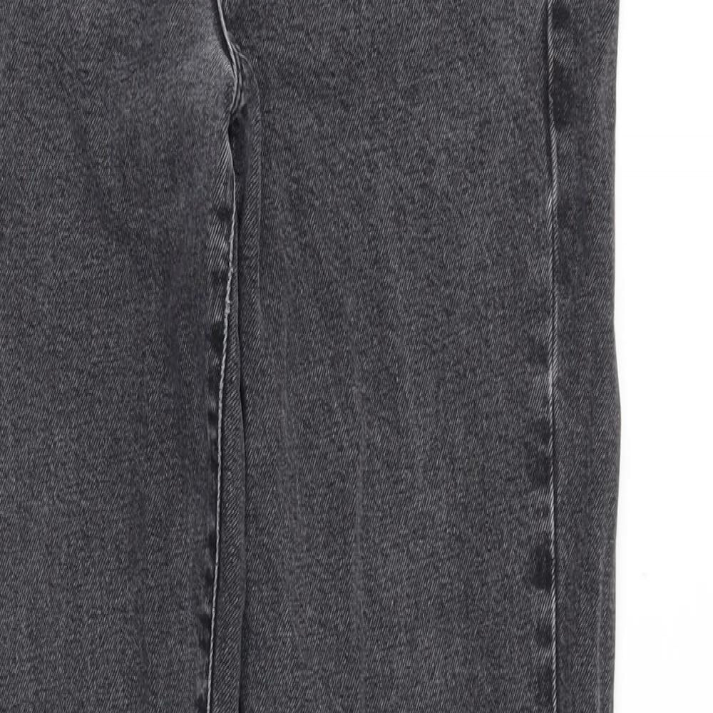 New Look Womens Grey Cotton Skinny Jeans Size 8 Slim Zip