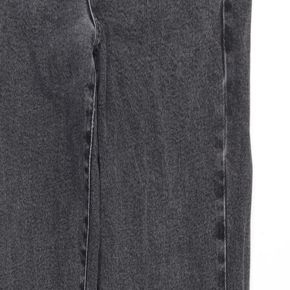 New Look Womens Grey Cotton Skinny Jeans Size 8 Slim Zip