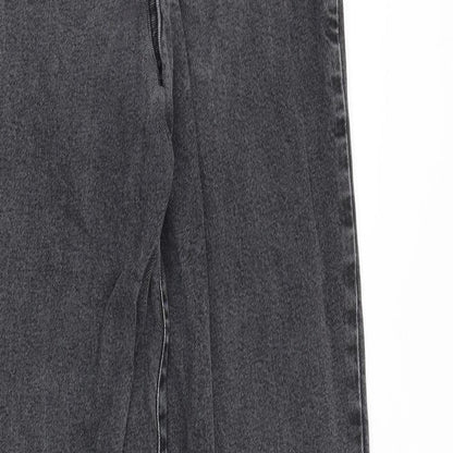 New Look Womens Grey Cotton Skinny Jeans Size 8 Slim Zip