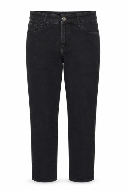 &Denim Womens Black Cotton Tapered Jeans Size 30 in Regular Zip