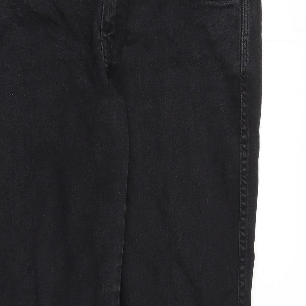 &Denim Womens Black Cotton Tapered Jeans Size 30 in Regular Zip