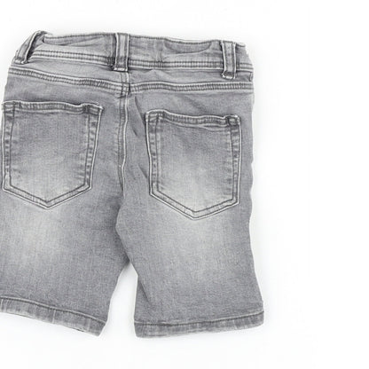 Denim & Co. Boys Grey Cotton Cropped Jeans Size 2-3 Years Regular Snap