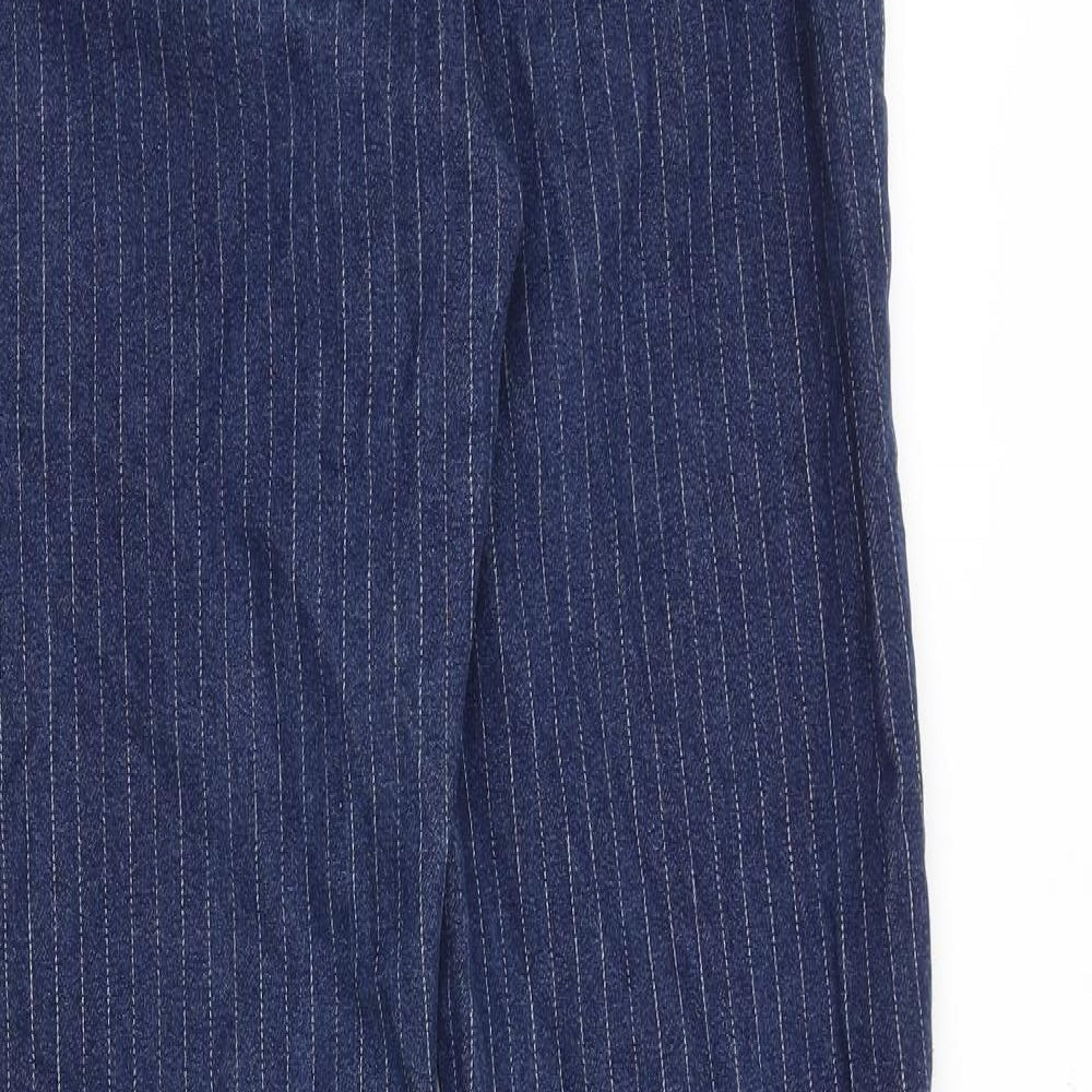 Topshop Womens Blue Cotton Tapered Jeans Size 28 in Regular Zip