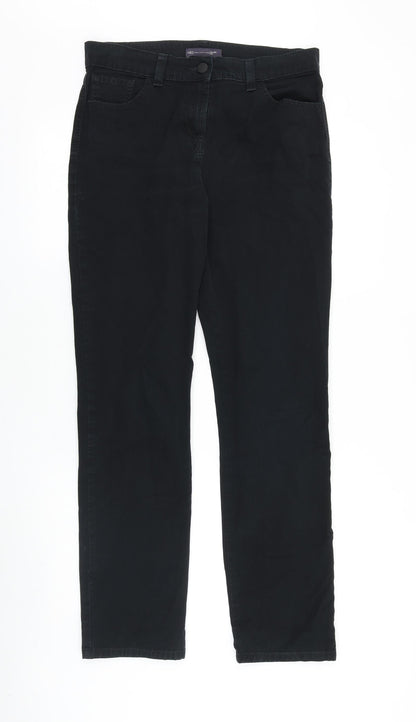 Womens UK Size 12 Marks and Spencer Regular Fit Straight Black Jeans