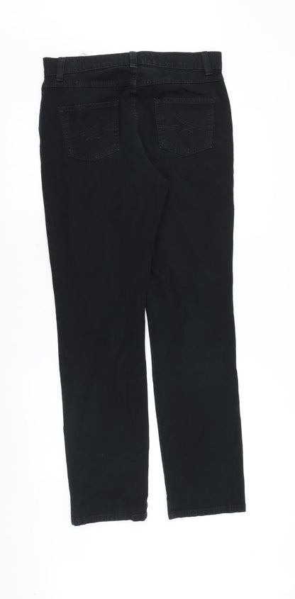 Womens UK Size 12 Marks and Spencer Regular Fit Straight Black Jeans