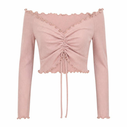 Womens UK Size 6 PRETTYLITTLETHING Pink Cropped T-Shirt