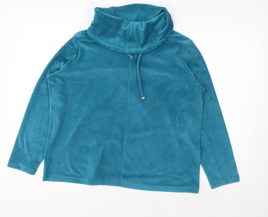 Bonmarché Womens Blue Polyester Pullover Sweatshirt Size 14 Pullover