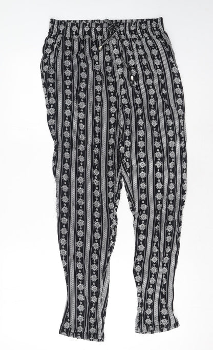 Womens UK Size S Preworn Regular Fit  Black Trousers