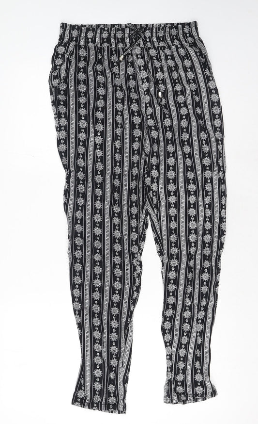 Womens UK Size S Preworn Regular Fit  Black Trousers