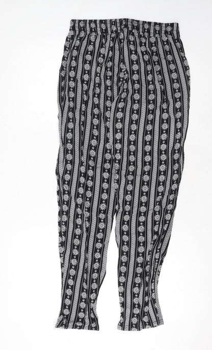 Womens UK Size S Preworn Regular Fit  Black Trousers