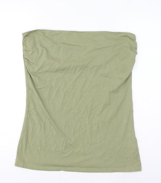 George Womens Green Cotton Basic Blouse Size 18 Off the Shoulder