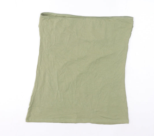 George Womens Green Cotton Basic Blouse Size 18 Off the Shoulder