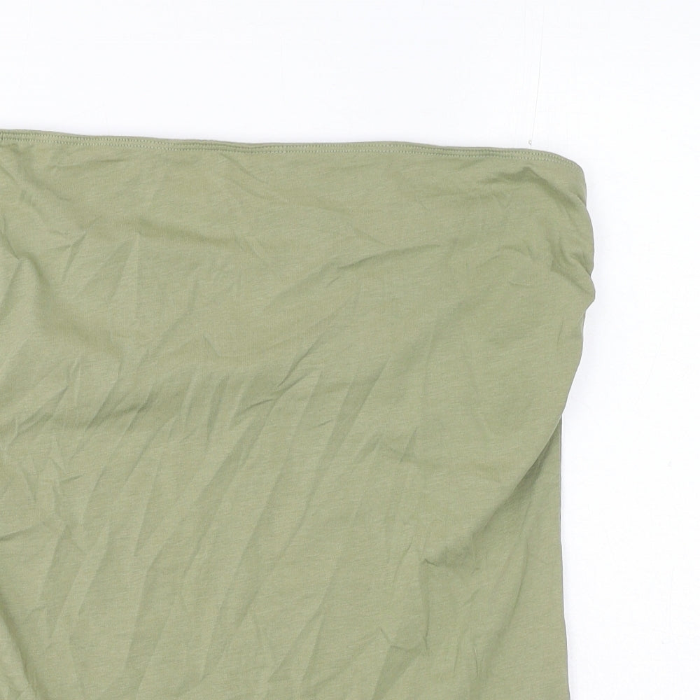 George Womens Green Cotton Basic Blouse Size 18 Off the Shoulder