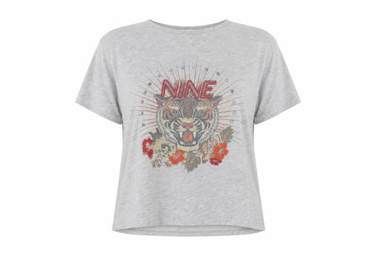 Womens UK Size 12 Debenhams Grey Basic T-Shirt