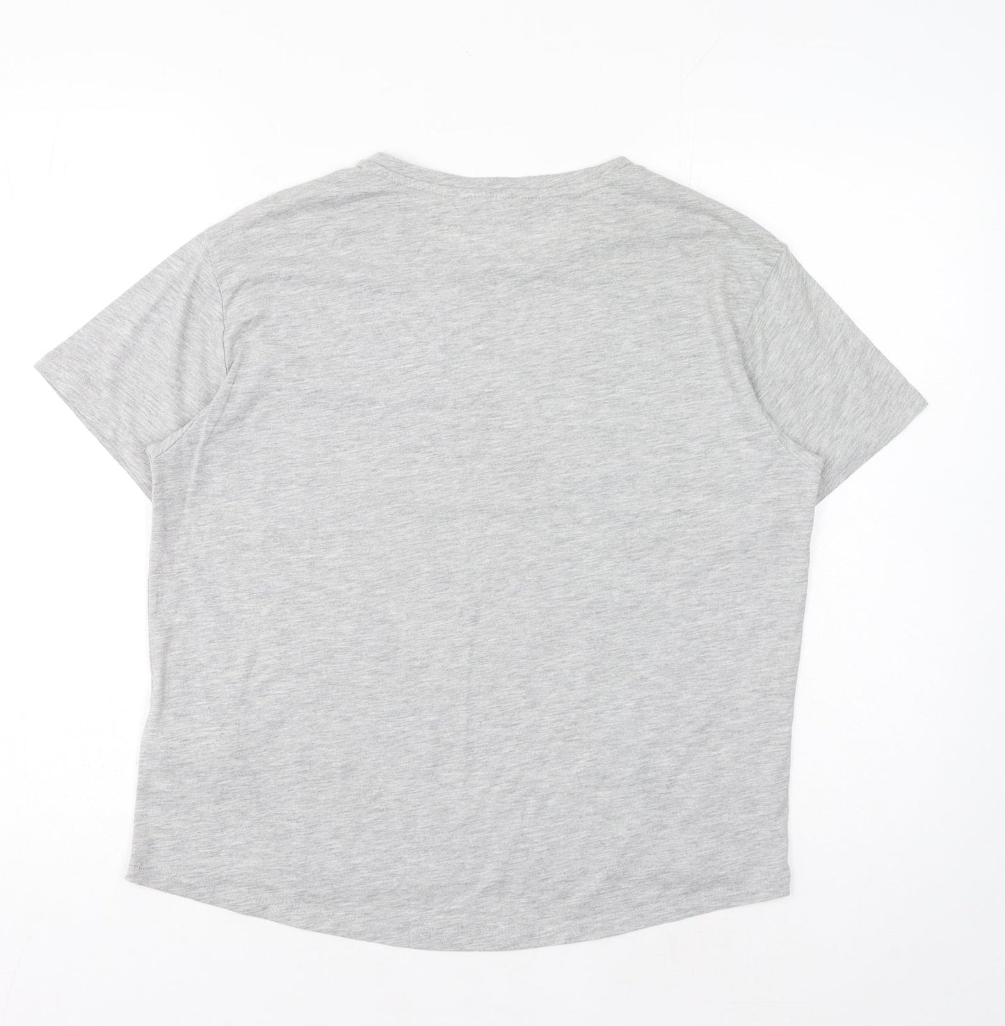 Womens UK Size 12 Debenhams Grey Basic T-Shirt