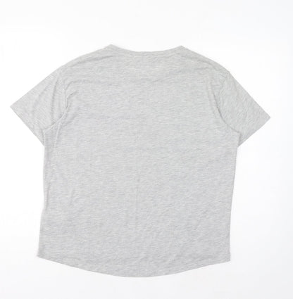 Womens UK Size 12 Debenhams Grey Basic T-Shirt