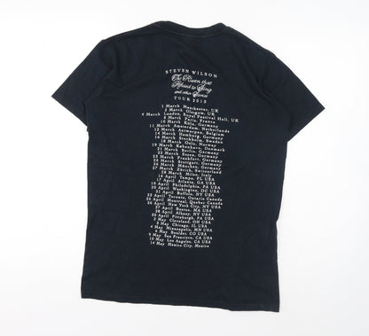 Womens UK Size S Gildan Black Basic T-Shirt