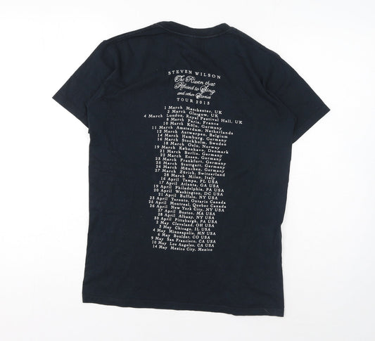 Womens UK Size S Gildan Black Basic T-Shirt