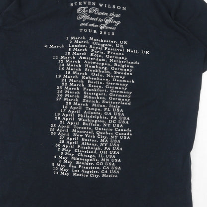 Womens UK Size S Gildan Black Basic T-Shirt