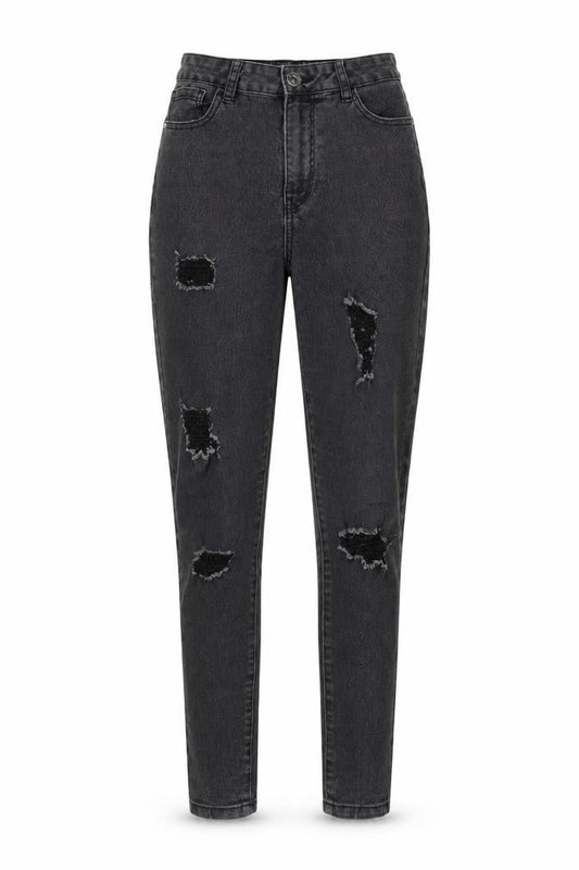 Womens UK Size 10 Boohoo Regular Fit Skinny Black Jeans