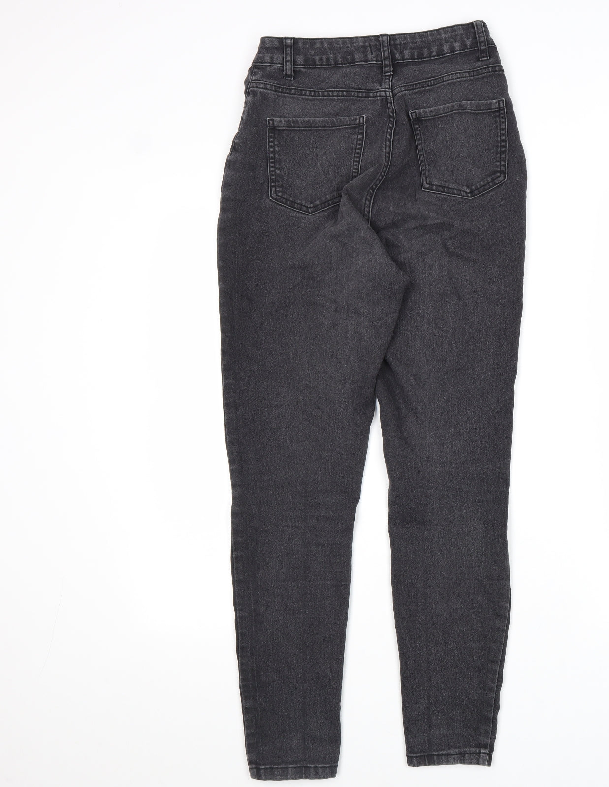 Boohoo Womens Black Cotton Skinny Jeans Size 10 L27 in Regular Zip