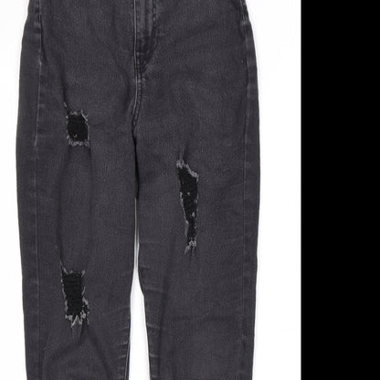 Boohoo Womens Black Cotton Skinny Jeans Size 10 L27 in Regular Zip