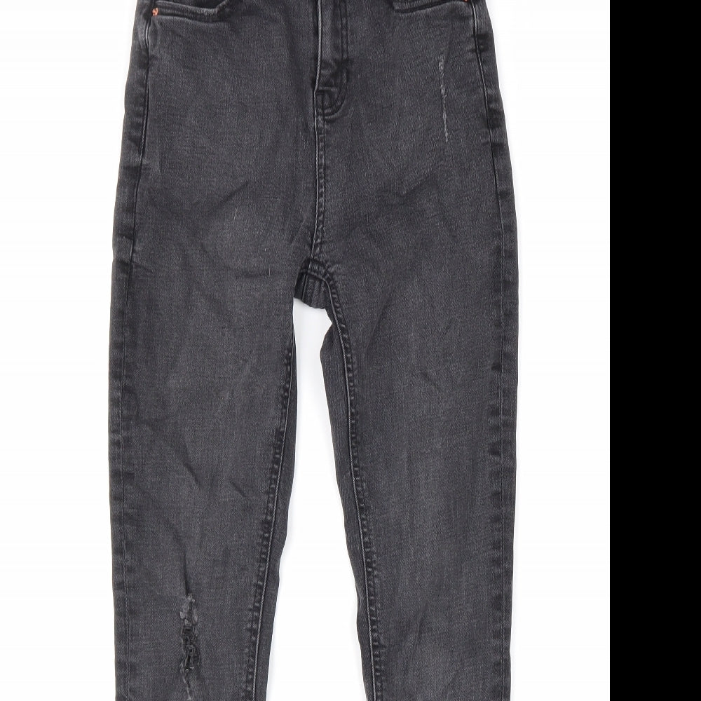 Denim & Co. Womens Black Cotton Skinny Jeans Size 8 L27 in Regular Zip