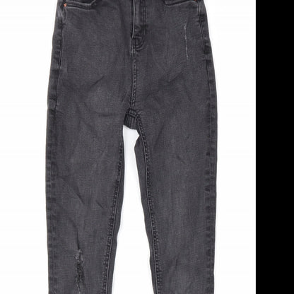 Denim & Co. Womens Black Cotton Skinny Jeans Size 8 L27 in Regular Zip