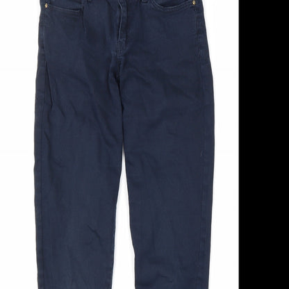 Mango Womens Blue Cotton Skinny Jeans Size 8 L29 in Regular Zip