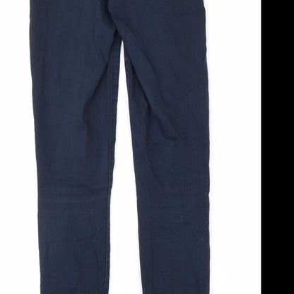 Mango Womens Blue Cotton Skinny Jeans Size 8 L29 in Regular Zip