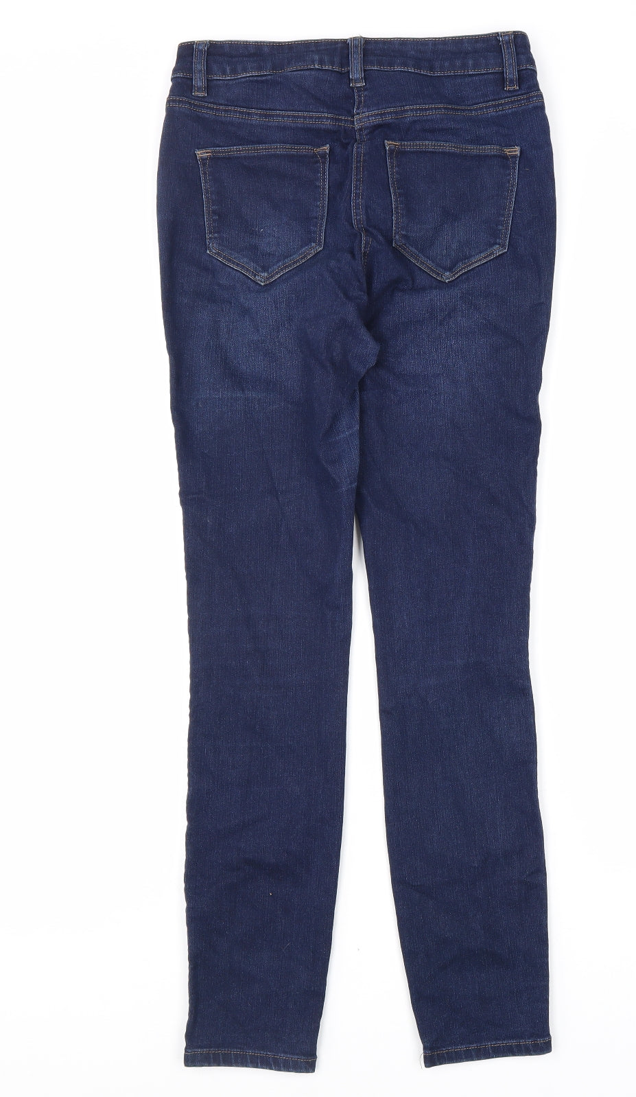 NEXT Womens Blue Cotton Skinny Jeans Size 8 L29 in Regular Zip